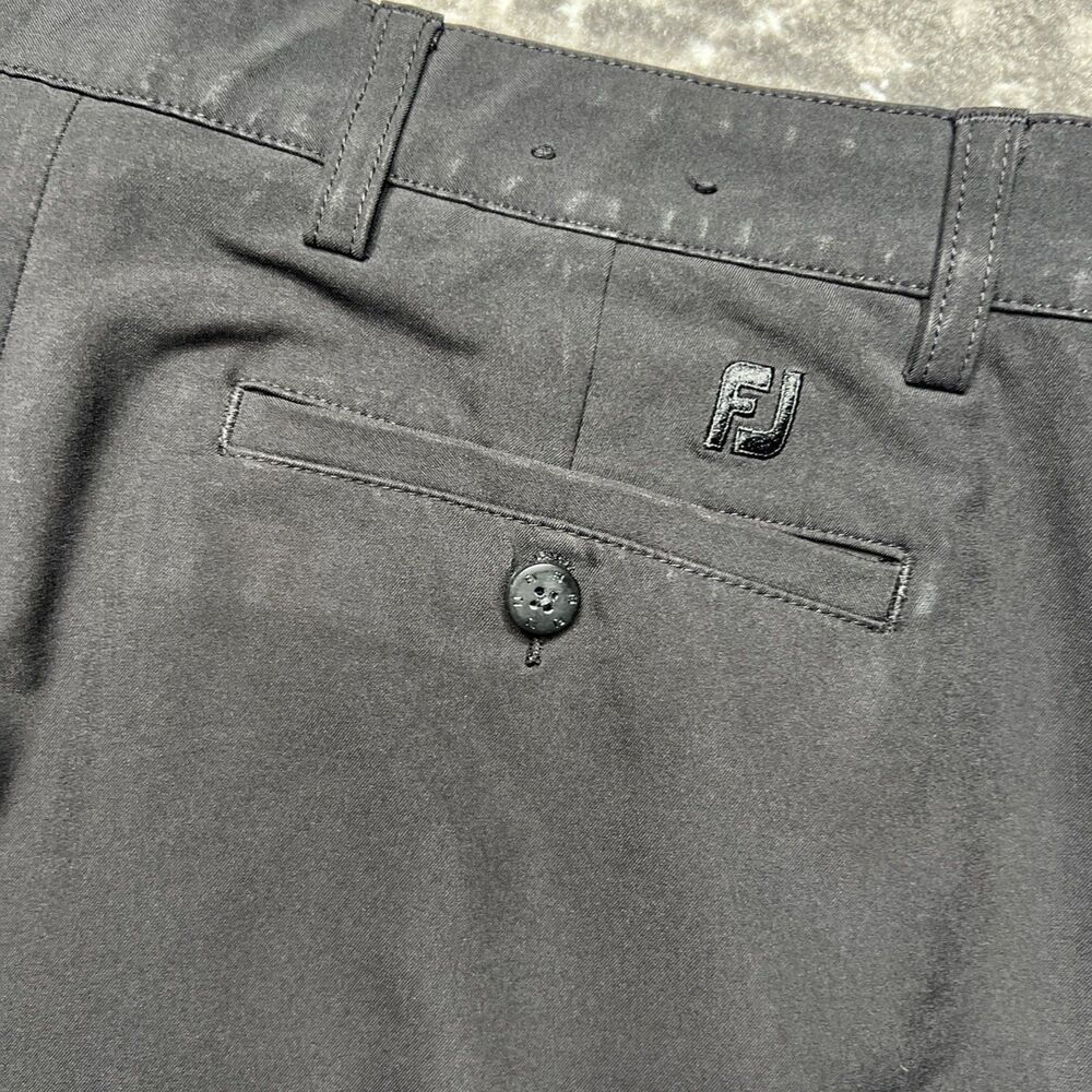 FootJoy FJ Golf Shorts Men's 32 Performance Chino Black 9" Inseam Classic Sports - Picture 9 of 9